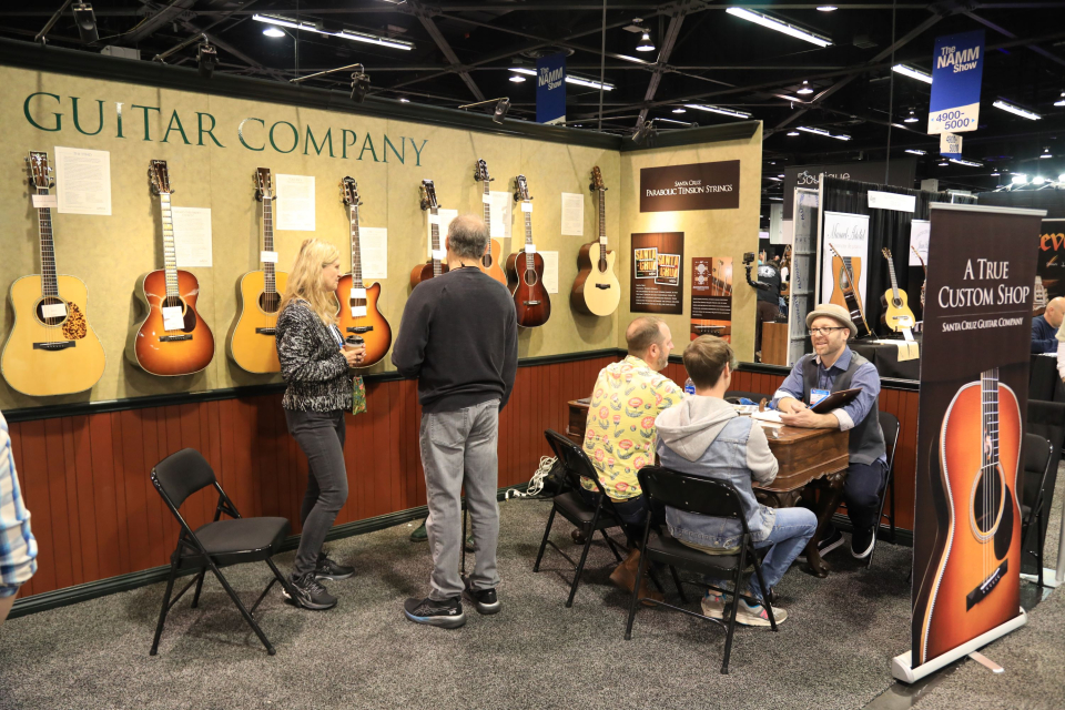 guitar booth at the namm show